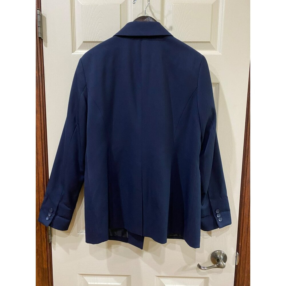 Pendleton Seasonless Navy Blue Virgin Wool Blazer Jacket Womens Size 16 - Picture 9 of 10
